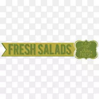 色拉菜单浆果标志-新鲜沙拉