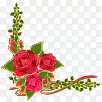 花园玫瑰花画框花卉设计