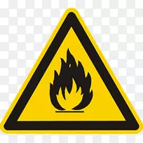 可燃性和可燃性警告标志危险.易燃