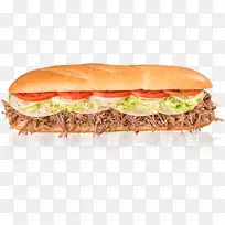 潜水艇三明治鲑鱼汉堡烤牛肉博卡迪略牛排三明治-烤牛排