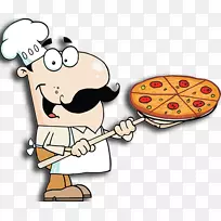 意大利菜厨师剪贴画送披萨