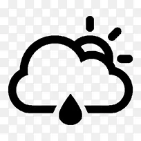 电脑图标雨云气候剪辑艺术-小雨