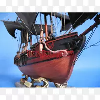 布里甘丁号帆船模型船加勒比船海盗