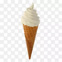 冰淇淋圆锥形冻巧克力冰淇淋香草