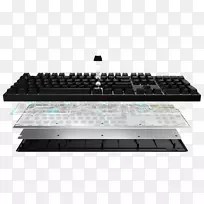 电脑键盘电脑鼠标冷却器主键Lite游戏键盘和鼠标组合式冷却器主键盘usb sgk-3040-kkmf 1-us cm风暴母键小键盘背光-电脑鼠标