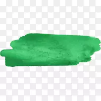 水彩画-绿色水彩刷