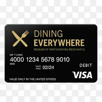 礼品卡信用卡签证名片餐厅卡