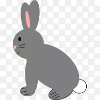 家养野兔白兔剪贴画灰兔