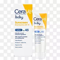 防晒霜CeraVe保湿护肤因子太阳CeraVe婴儿保湿乳液-防晒霜