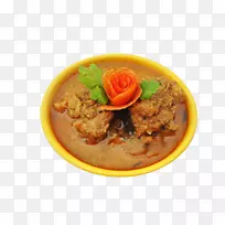 黄咖喱辣椒酱料理比亚尼混合蔬菜汤-鸡马萨拉