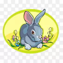 国内兔子复活节彩蛋夹艺术-彩蛋卡通