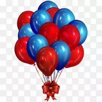 气球蓝色剪贴画-红、白、蓝