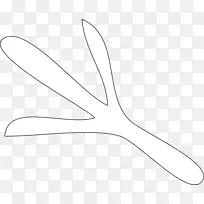 叶白剪贴画-鸡脚