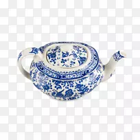 陶瓷餐具陶碟-蓝色孔雀