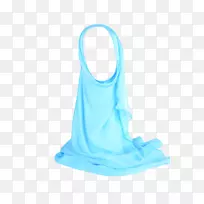 丝巾头巾蓝色服装丝巾