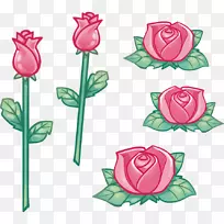 花园玫瑰，卷心菜，玫瑰切花贴纸-弗里达卡洛