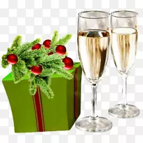 香槟酒圣诞点缀礼物圣诞装饰品-送给你