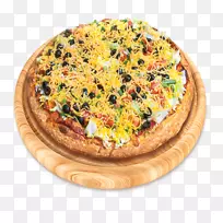 加利福尼亚式比萨饼西西里菜披萨芝士切成大葱