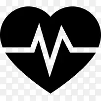 计算机图标脉冲心率监测器-心脏