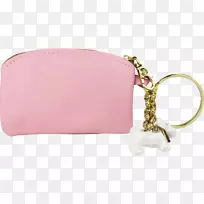 钱袋钥匙链粉红色m手袋