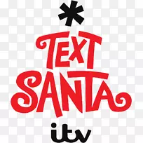 ITV慈善组织ANT&Dec电视文本圣诞老人-人