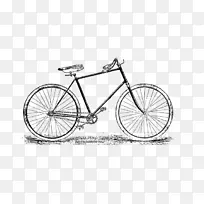 自行车框架自行车车轮自行车马鞍混合自行车道路自行车-婚礼请柬元素
