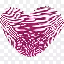 电脑图标指纹剪辑艺术心脏指纹