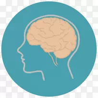 大脑计算机图标人脑思维