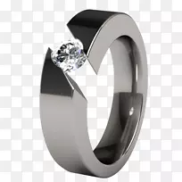 结婚戒指订婚戒指钛戒指钻石钛