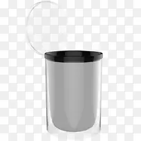 杯子玻璃圆筒-垃圾桶