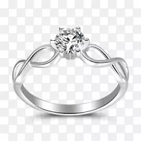 结婚戒指，订婚戒指，珠宝，金婚戒指