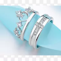 订婚戒指珠宝银结婚戒指夫妇戒指