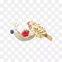 冰淇淋圆锥形草莓风味-软质服务