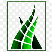 线三角形叶字体-人工草