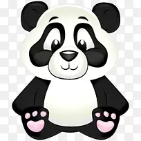 大熊猫熊夹卡通熊猫