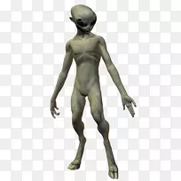 智人雕像-UFO外星人