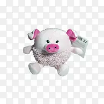 猪毛绒玩具毛绒粉红鼻犬玩具