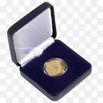 欧洲钱币铜锣湾邮包蓝色金属标题盒