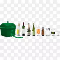 玻璃瓶，塑料瓶，垃圾桶和废纸篮，废物分类.高光