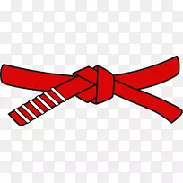 红带黑带巴西柔术等级制跆拳道-红丝带