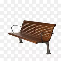 长凳木班克公共钢金属公园椅