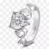 结婚戒指，银订婚戒指，身体珠宝.夫妇戒指