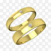 结婚戒指金订婚戒指-夫妇戒指