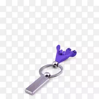 钥匙链紫罗兰键环