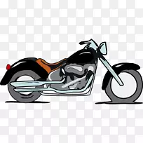 鼠标与摩托车剪贴画-卡通摩托车