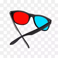 眼镜护目镜三维偏振光三维系统3D胶片眼镜图标