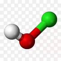次氯酸路易斯结构球棒模型次氯酸盐