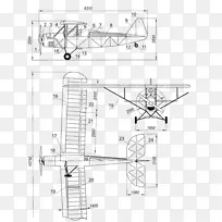 飞机单平面技术绘图平面图阳伞机翼飞机