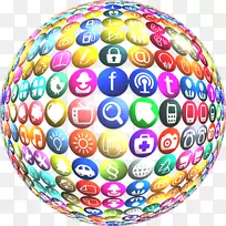 社交媒体电脑图标组织-社交媒体