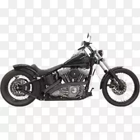 排气系统软尾哈雷-戴维森超级滑翔摩托车-胖子苗条